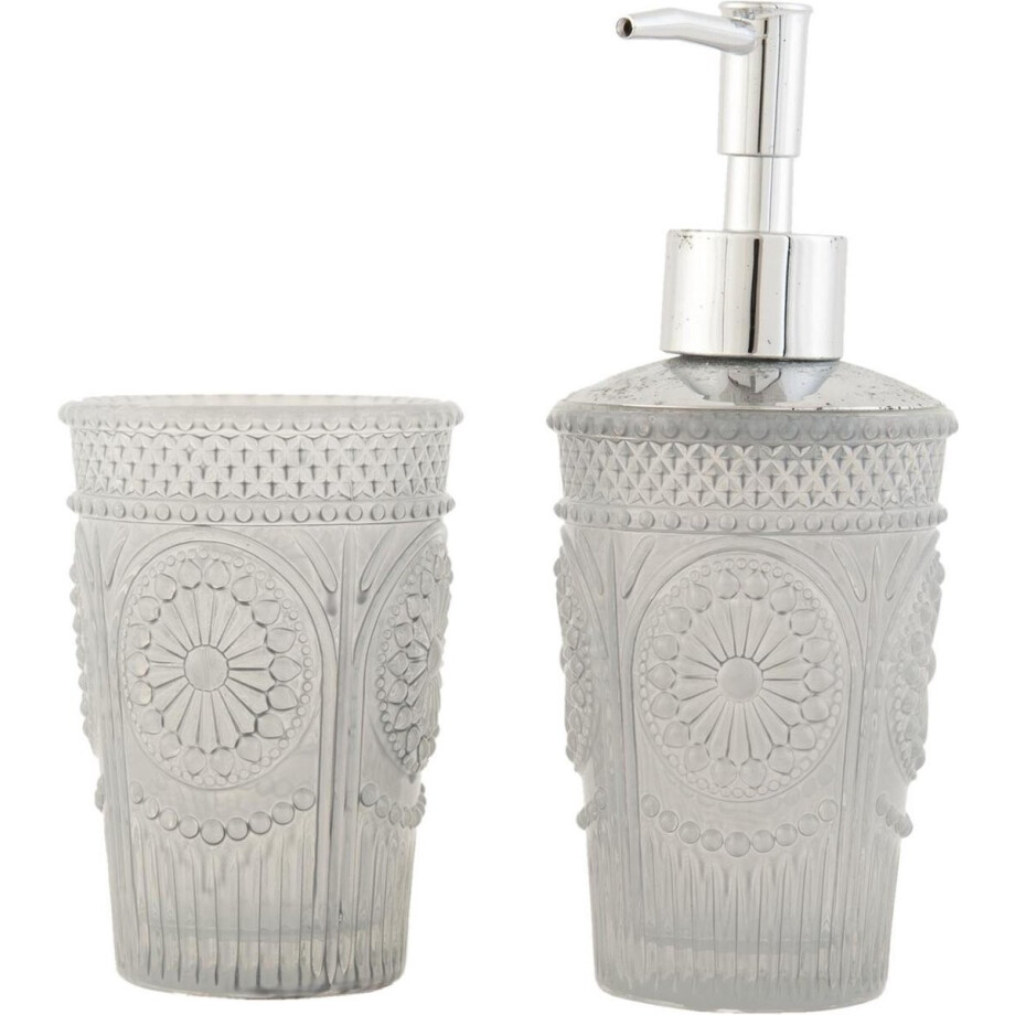 6GL1118 - Badkamer set (4) - Doorsnede/hoogte: 7 x 18/Doorsnede/hoogte: 7 x 11 - glas - Transparant 6GL1118 - Badkamer set (4) - Doorsnede/hoogte: 7 x 18/Doorsnede/hoogte: 7 x 11 - glas - Transparant afbeelding 1