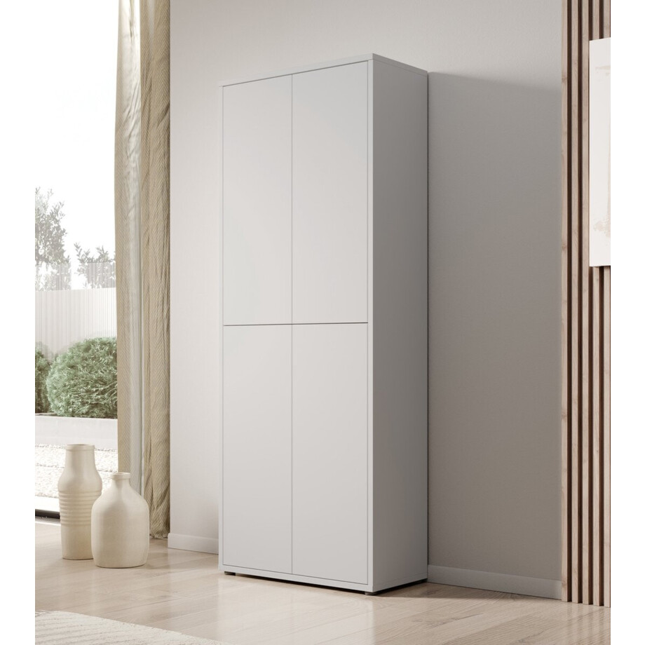 Meubella - Schoenenkast Amber - Lichtgrijs - 75 cm afbeelding 1