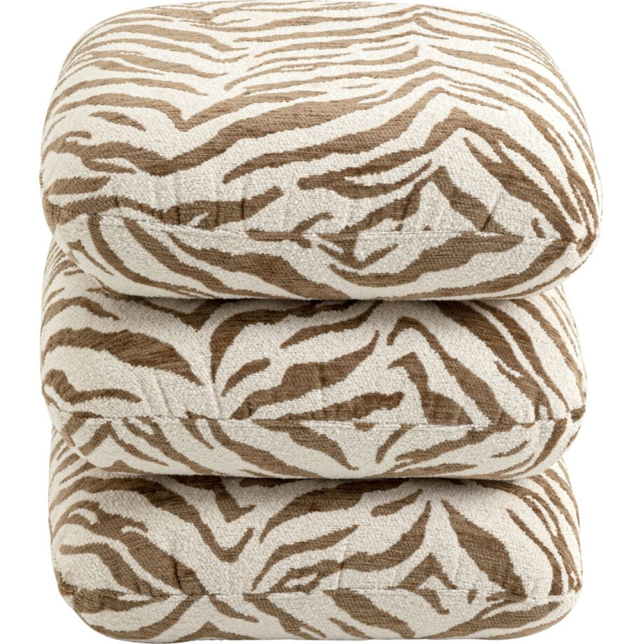 Draaikruk Pepino 45x45cm tijger bruin Kare Design afbeelding 1