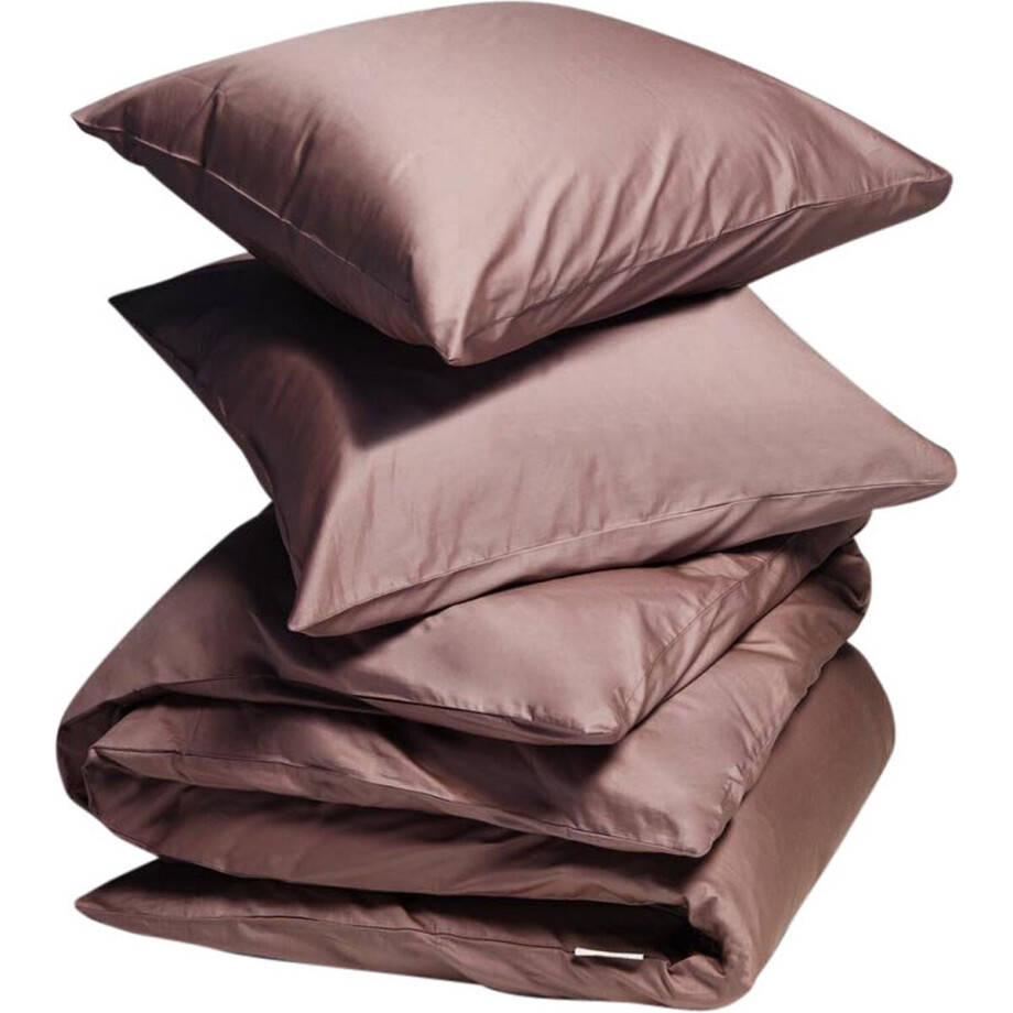Yumeko dekbedovertrek katoen satijn roze bruin 240x220 + 2/60x70 - Bio, eco & fairtrade Yumeko dekbedovertrek katoen satijn roze bruin 240x220 + 2/60x70 - Bio, eco & fairtrade afbeelding 1