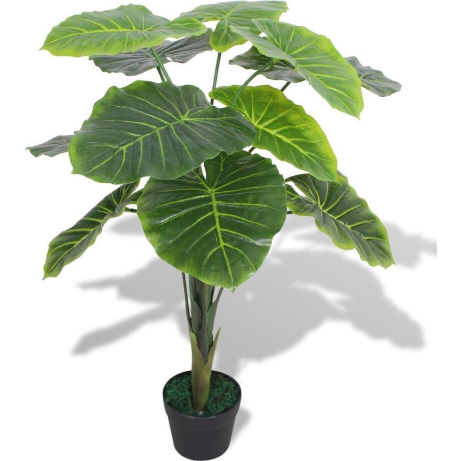 vidaXL - Kunstplant - taro - met - pot - 85 - cm - groen afbeelding 1