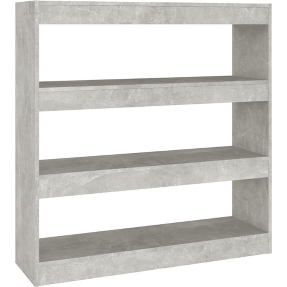 vidaXL - Boekenkast/kamerscherm - 100x30x103 - cm - betongrijs vidaXL - Boekenkast/kamerscherm - 100x30x103 - cm - betongrijs afbeelding 1