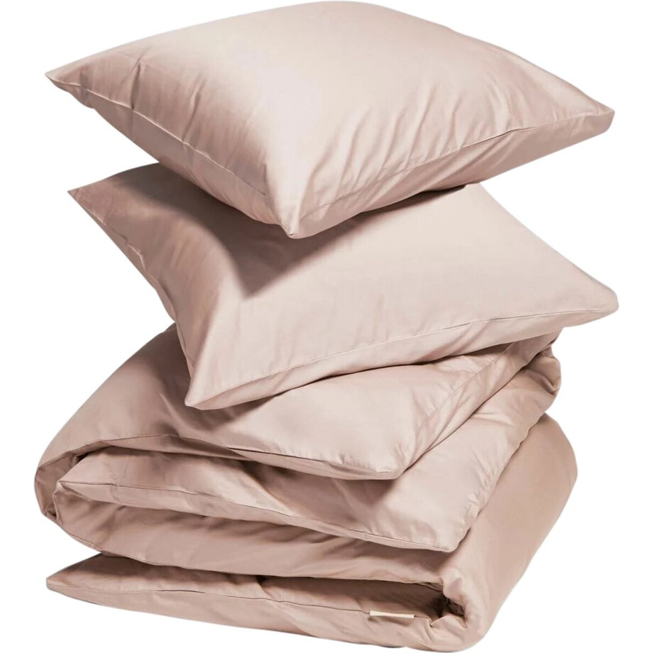 Yumeko dekbedovertrek katoen satijn dusty roze 200x220 + 2/60x70 - Bio, eco & fairtrade afbeelding 1