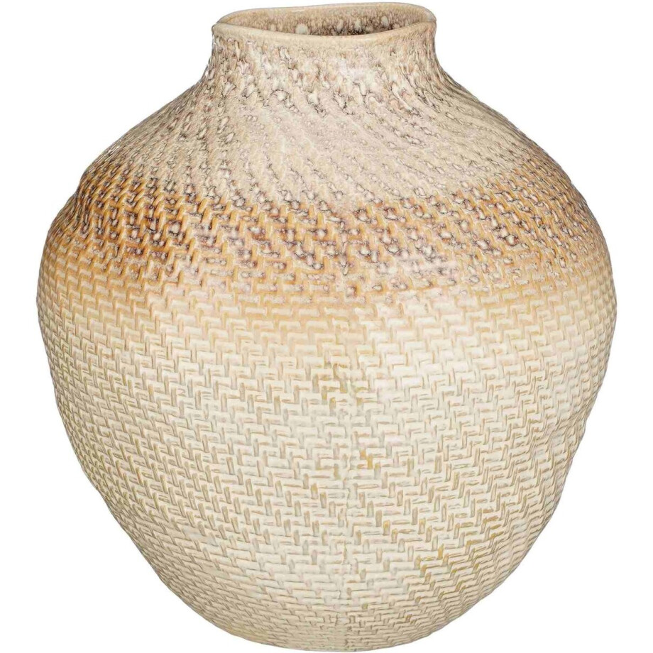 Mica Decorations Vaas Faye - 36.5x36x38 cm - Keramiek - Bruin Mica Decorations Vaas Faye - 36.5x36x38 cm - Keramiek - Bruin afbeelding 1