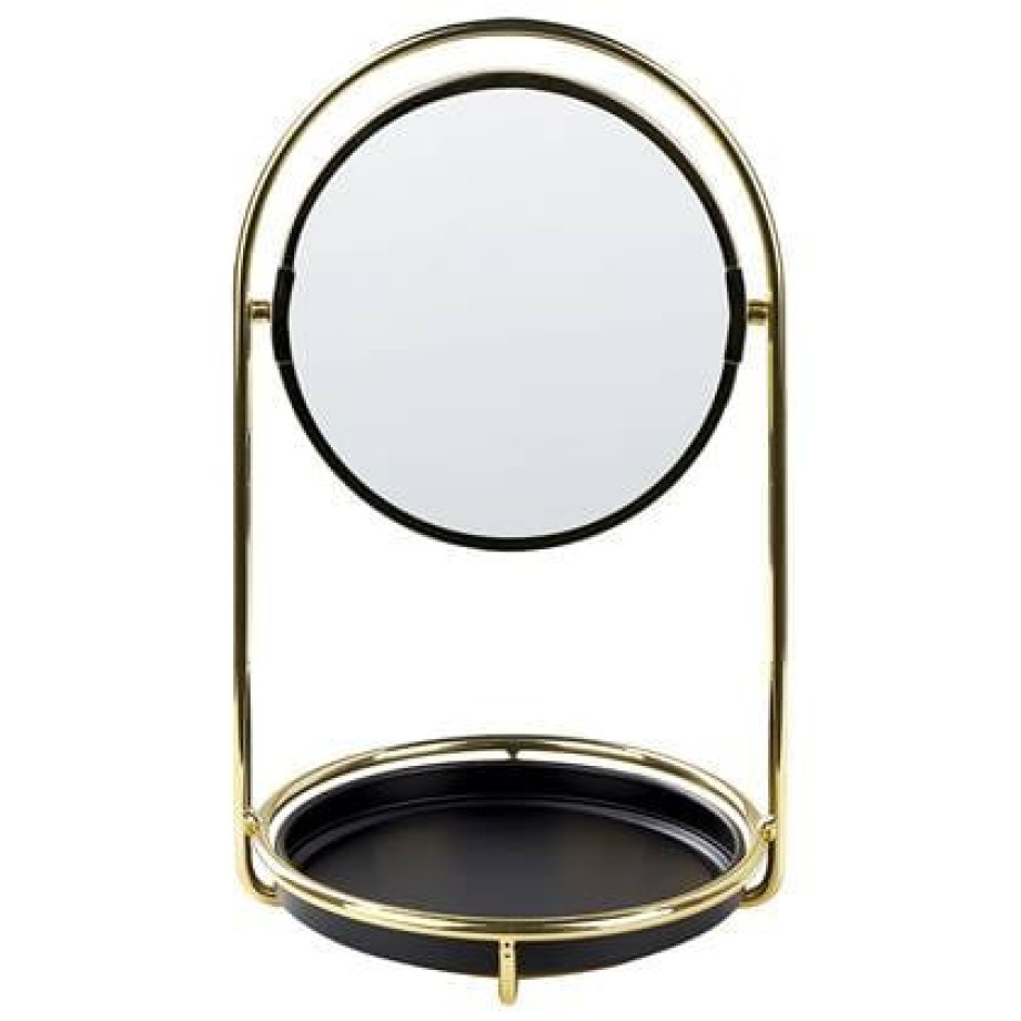 Beliani - INDRE - Make-up spiegel - Goud - IJzer afbeelding 1