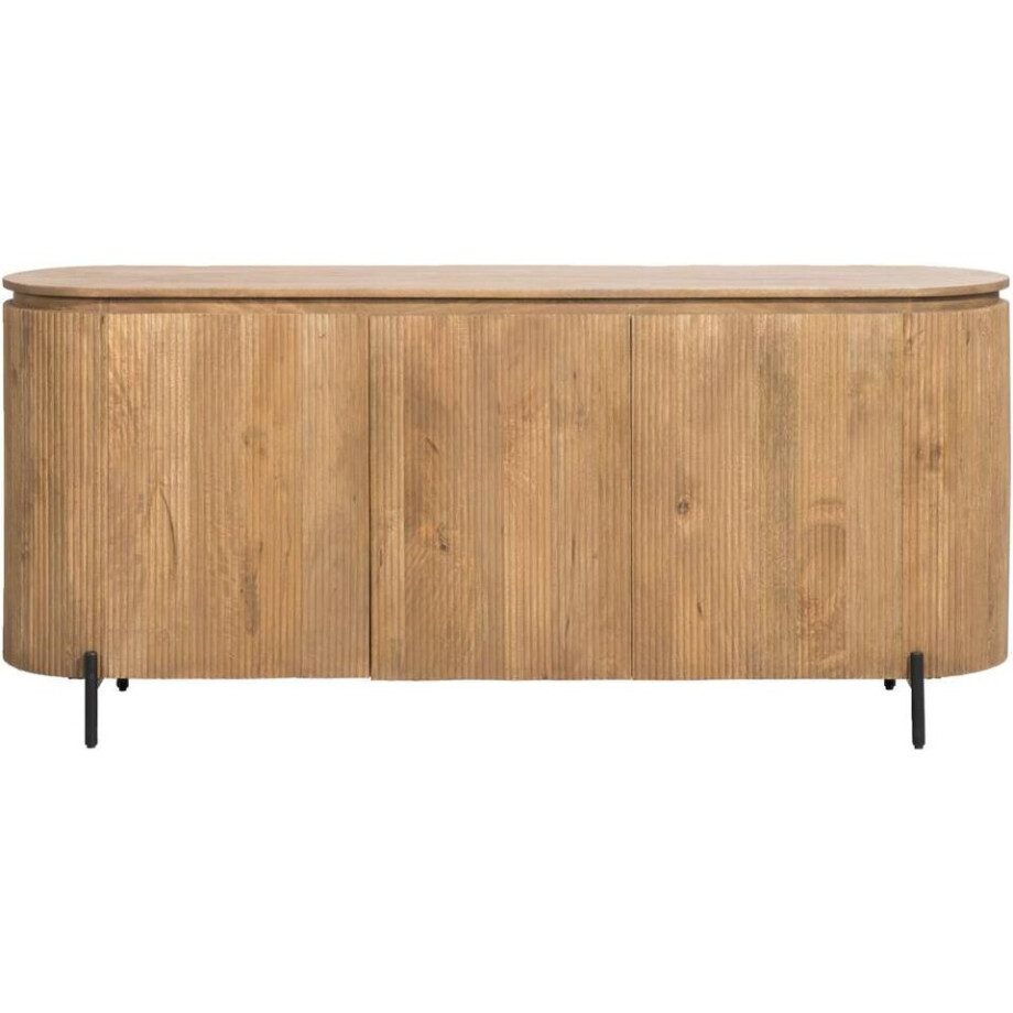 Leen Bakker - Dressoir Vito - Licht - 81x180x43 Cm - Mangohout - Bruin afbeelding 1