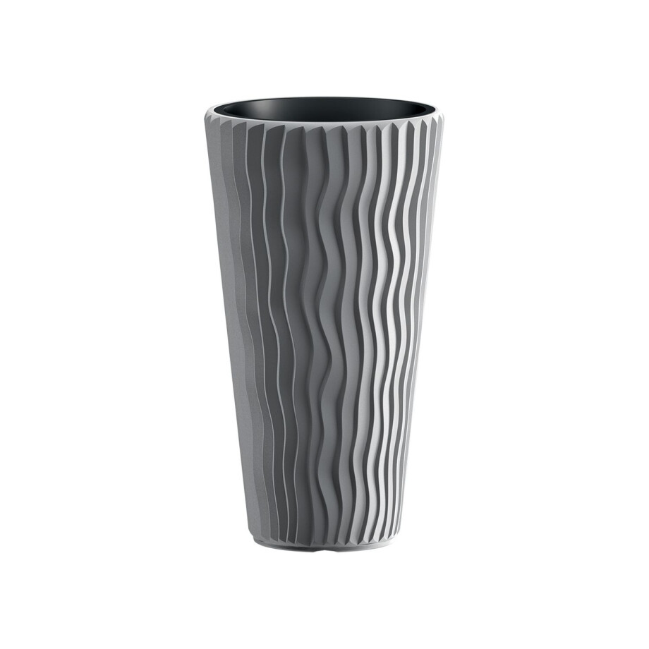 PROSPERPLAST Bloempot Sandy Slim (Grijs, 30 x 30 x 53 cm) afbeelding 1