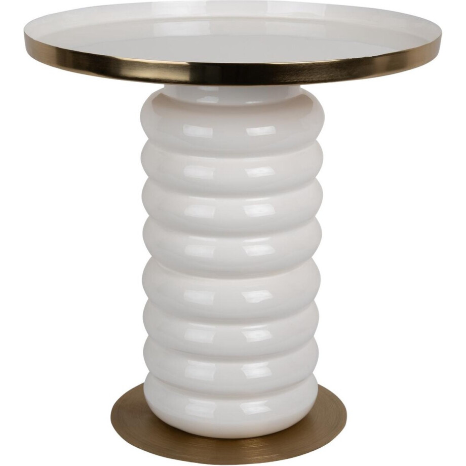 Leitmotiv Bijzettafel Ruby - Wit - Ø41cm - Scandinavisch afbeelding 1