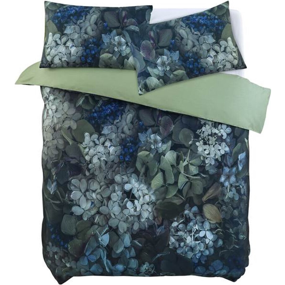 M.M Linen Eisa Dekbedovertrek - Tweepersoons - 200x200/220 cm - Blauw Groen M.M Linen Eisa Dekbedovertrek - Tweepersoons - 200x200/220 cm - Blauw Groen afbeelding 1