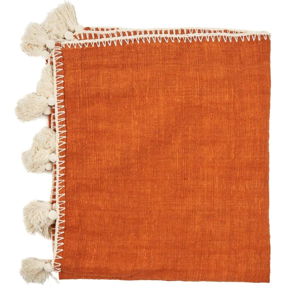 The Stitch Bed Throw - Terracotta afbeelding 1