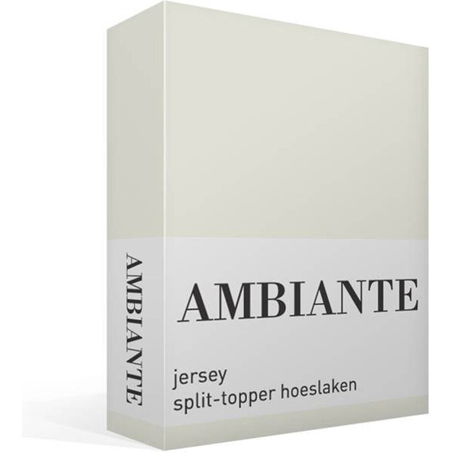 Ambiante jersey split-topper hoeslaken - Tweepersoons - Off-white afbeelding 1