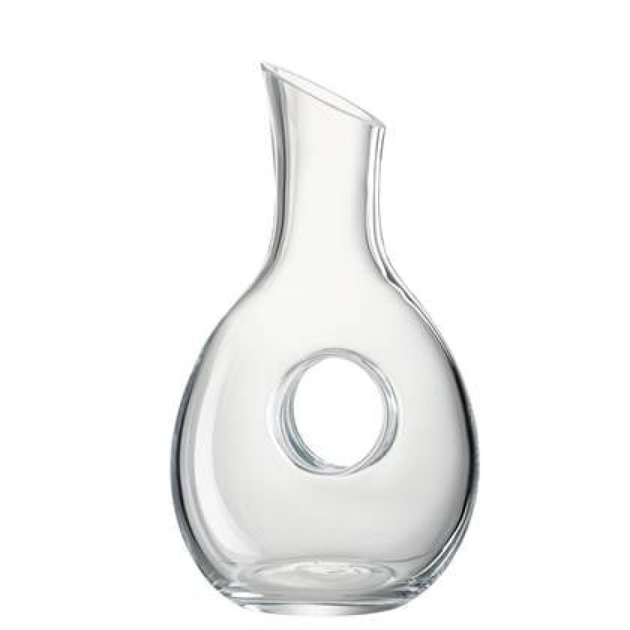 J-Line Gat Modern karaf - decanteerkaraf - glas - transparant afbeelding 1