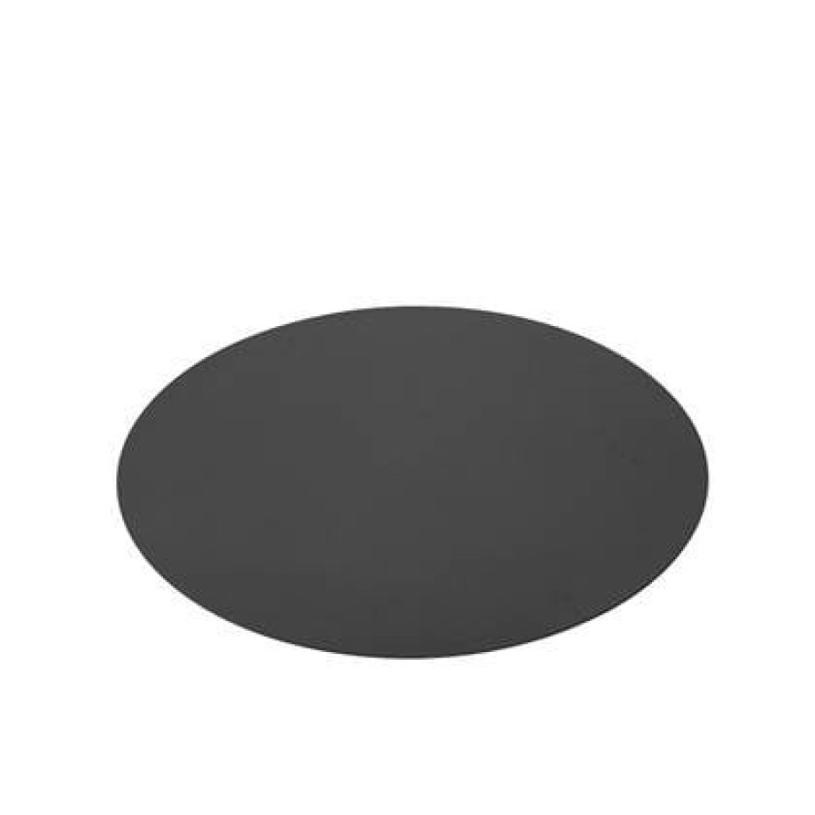 J-Line Rond placemat - kunststof - zwart - 6x afbeelding 1