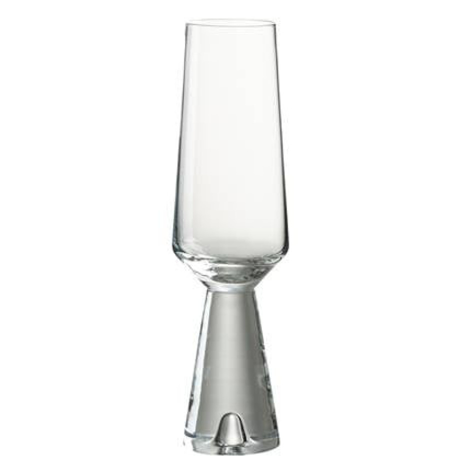 J-Line Walker champagneglas - glas - transparant - 4x afbeelding 1