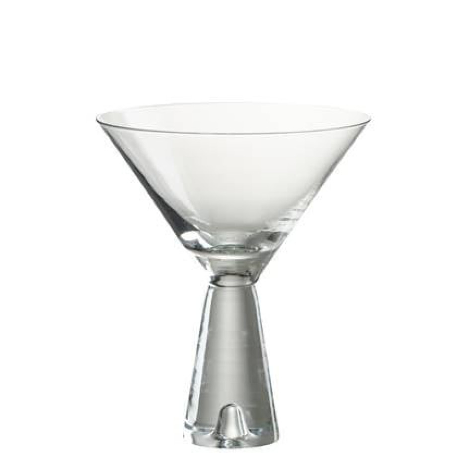 J-Line Lewis cocktailglas - glas - transparant - 4x afbeelding 1