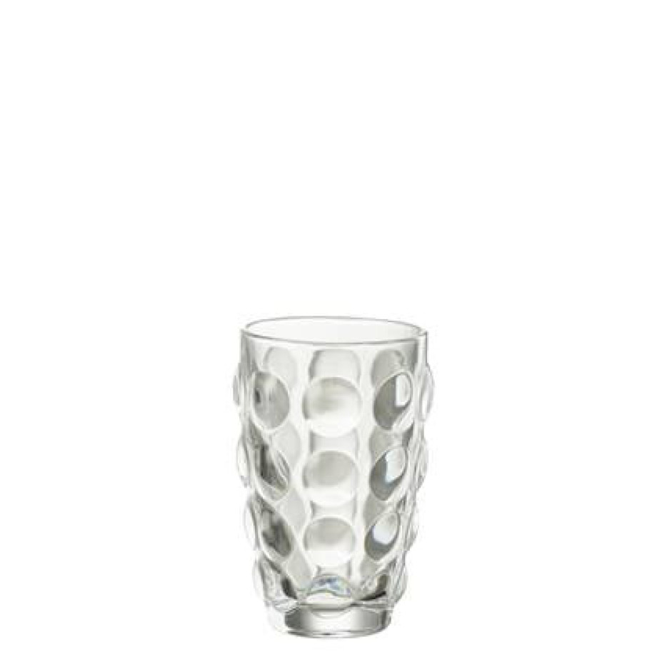 J-Line Bubbel Longdrink glas - drinkglas - transparant - 6x afbeelding 1