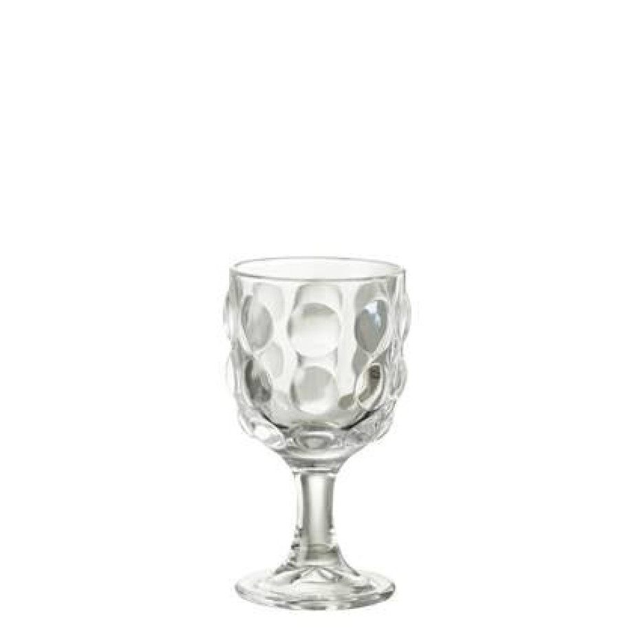 J-Line Bubble wijnglas - glas - transparant - 6x afbeelding 1