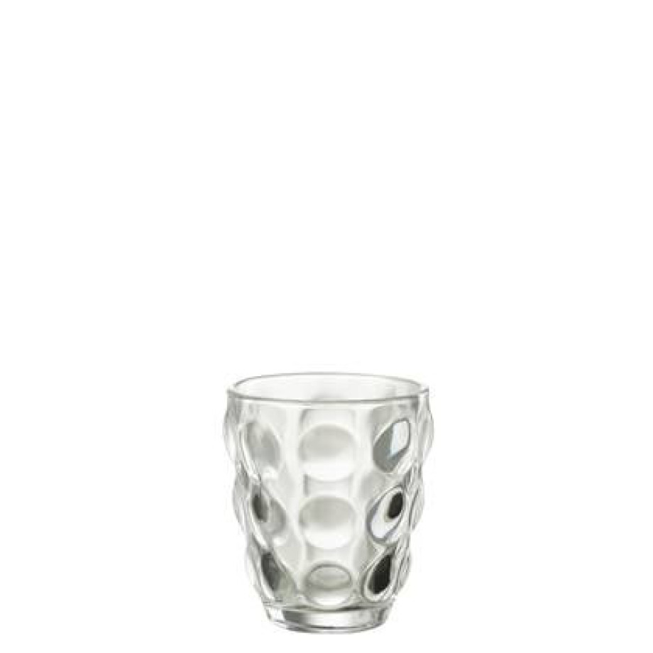 J-Line Bubble glas - drinkglas - transparant - 6x afbeelding 1