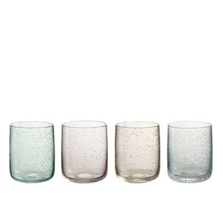 J-Line Yones glas - drinkglas - mix - 4x afbeelding 1