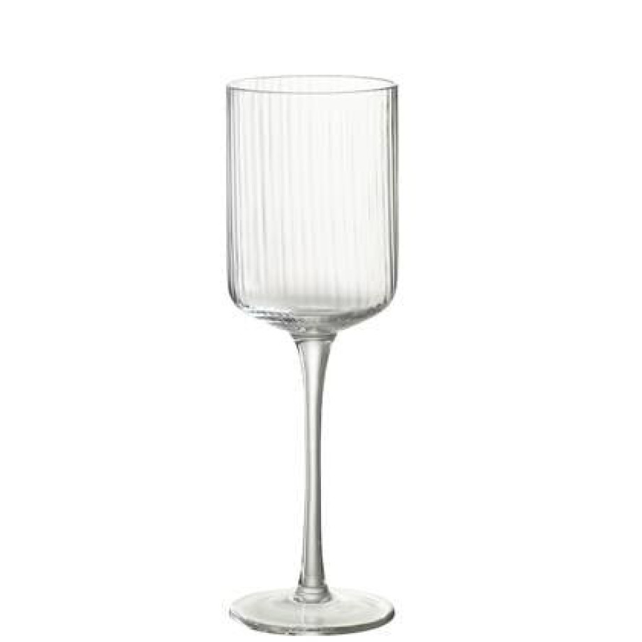 J-Line Ralp wijnglas - glas - transparant - 6x afbeelding 1