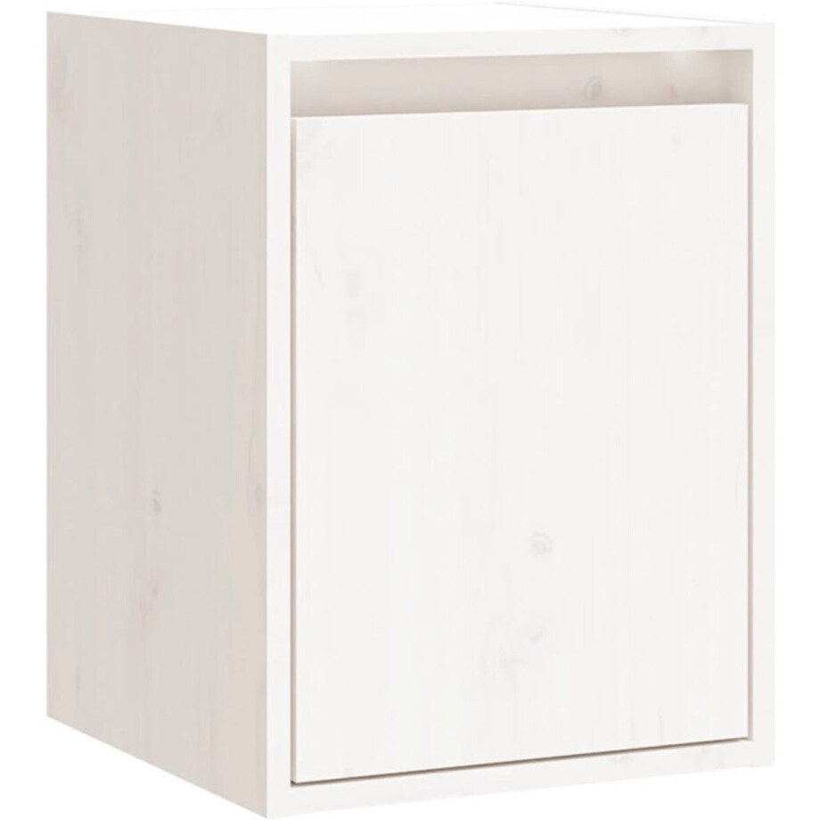 vidaXL Wandkast 30x30x40 cm massief grenenhout wit - Wandkast - Wandkasten - Houten Wandkast - Hangkast vidaXL Wandkast 30x30x40 cm massief grenenhout wit - Wandkast - Wandkasten - Houten Wandkast - Hangkast afbeelding 1