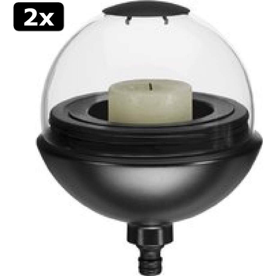 2x GARDENA ClickUp! Windlicht 2x GARDENA ClickUp! Windlicht afbeelding 1