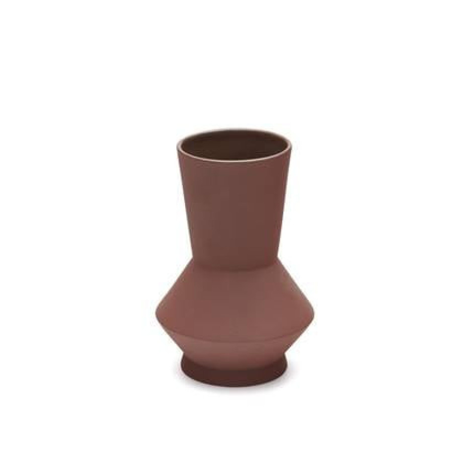 Kave Home - Monells keramische vaas in bruin, 24 cm afbeelding 1