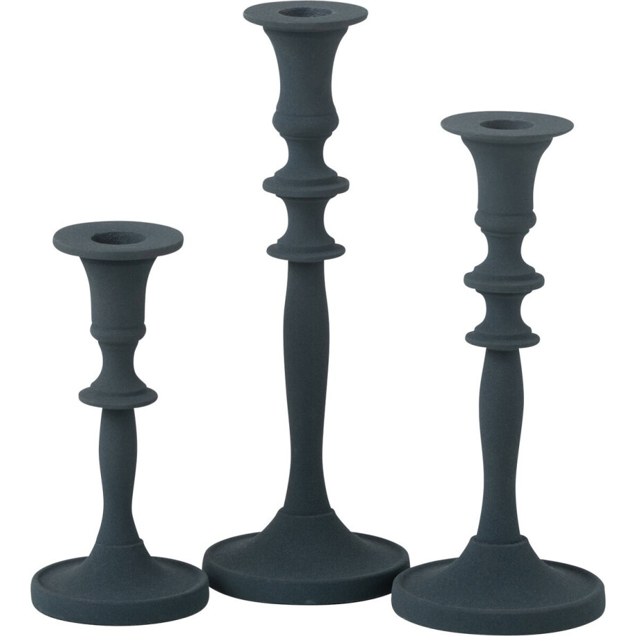 J-Line kaarshouder Klassiek - aluminium - blauw - 3 stuks J-Line kaarshouder Klassiek - aluminium - blauw - 3 stuks afbeelding 1