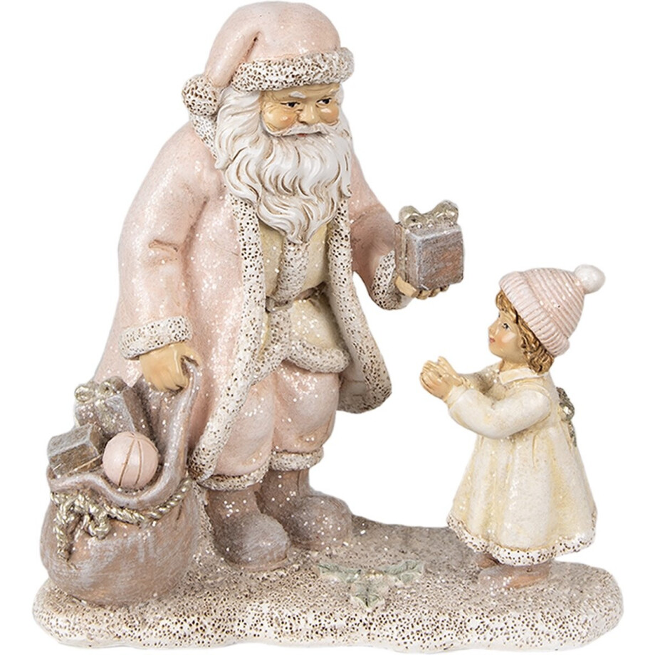 Clayre & Eef Beeld Kerstman 14x9x14 cm Roze Polyresin Kerstdecoratie Clayre & Eef Beeld Kerstman 14x9x14 cm Roze Polyresin Kerstdecoratie afbeelding 1