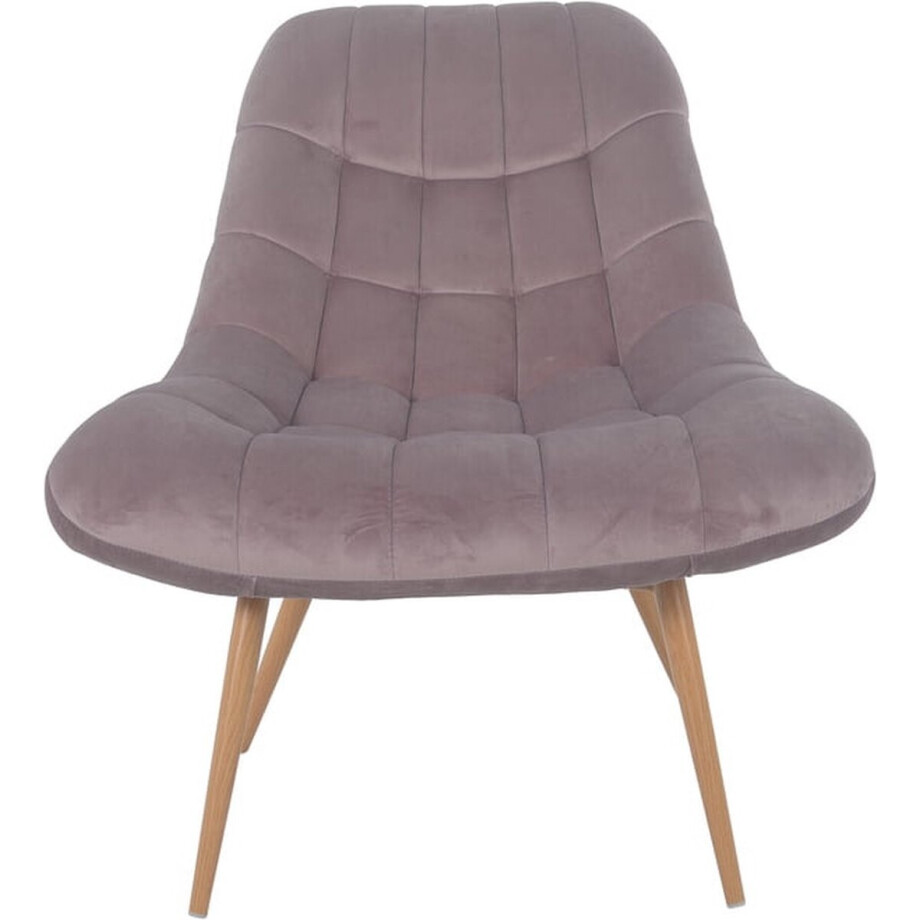 Fauteuil Louis Roze - Fluweel - Zithoogte 50 cm Fauteuil Louis Roze - Fluweel - Zithoogte 50 cm afbeelding 1
