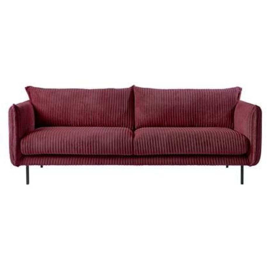 by fonQ Ribbon 4-zitsbank - Burgundy - Rib afbeelding 1