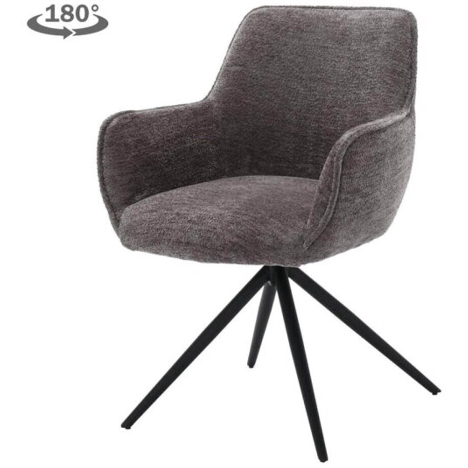 Tower Living Eetkamerstoel Fondo - Grijs Stof - 62x63x85cm Tower Living Eetkamerstoel Fondo - Grijs Stof - 62x63x85cm afbeelding 1