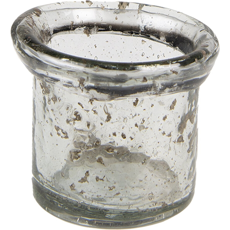 Clayre & Eef Theelichthouder Ø 10x9 cm Glas afbeelding 1