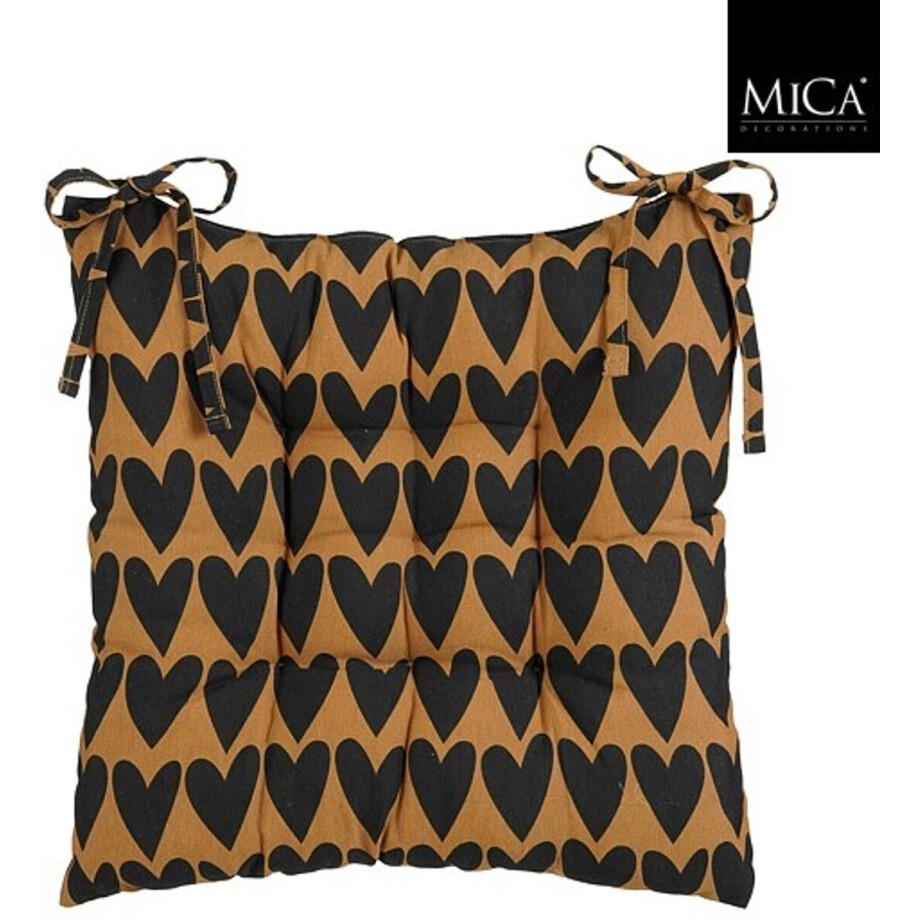 Mica Decorations Katja Stoelkussen - 46x 46 x 7cm - Bruin afbeelding 1