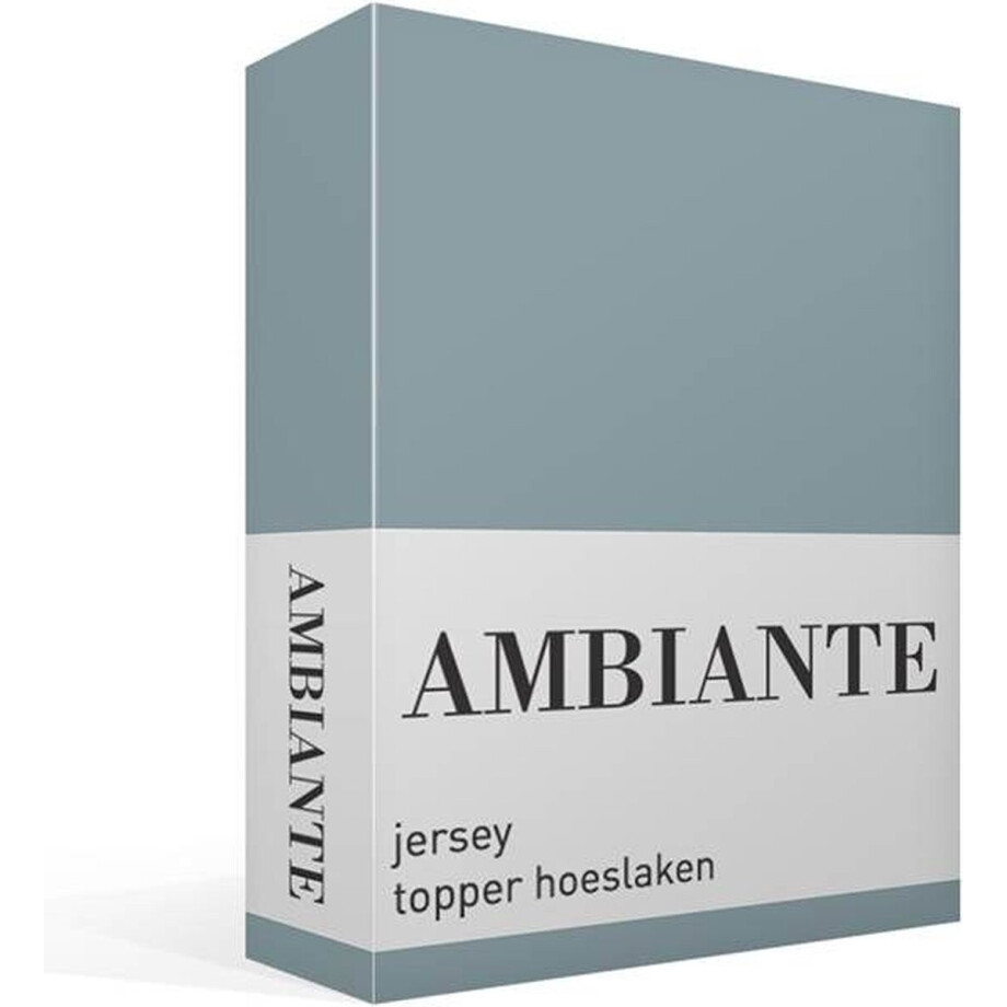 Ambiante jersey topper hoeslaken - Lits-jumeaux - Blue afbeelding 1