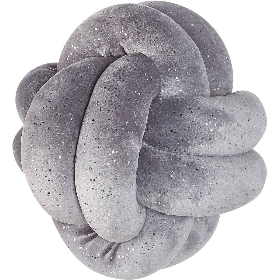 BELIANI MALNI - Sierkussen - Lichtgrijs - 20 x 20 cm - Fluweel BELIANI MALNI - Sierkussen - Lichtgrijs - 20 x 20 cm - Fluweel afbeelding 1