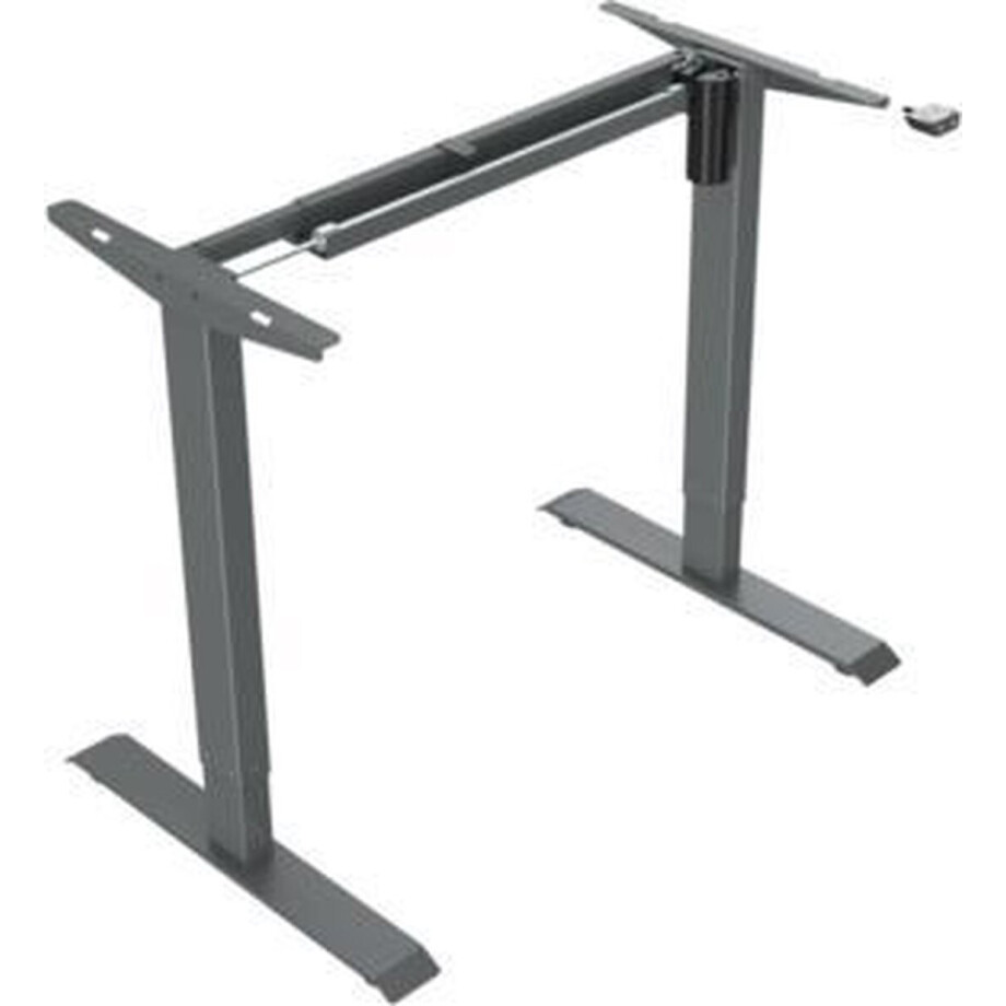 Elektrisch Verstelbaar Zit-Sta Bureau Frame 140Cm NEN 527 Grijs (RAL7045) Elektrisch Verstelbaar Zit-Sta Bureau Frame 140Cm NEN 527 Grijs (RAL7045) afbeelding 1