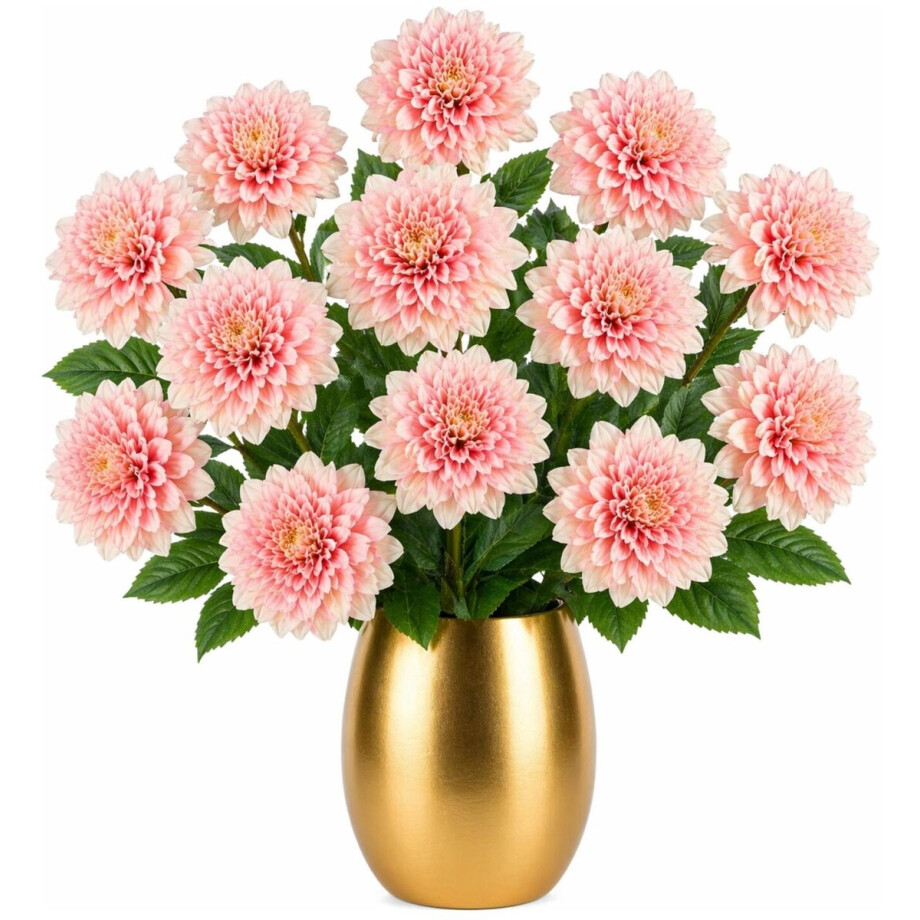 Mica Decorations Kunstbloem Dahlia Floristic - 12x - H75 cm - roze - kunststof - stelen kunstbloemen - boeket - bloemetjes Mica Decorations Kunstbloem Dahlia Floristic - 12x - H75 cm - roze - kunststof - stelen kunstbloemen - boeket - bloemetjes afbeelding 1