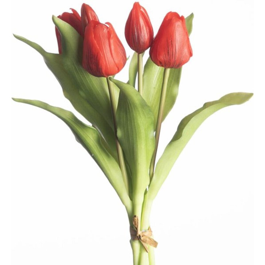 Kunst Tulpen - Real Touch Tulips - Pink-Real Touch Tulpen - rood- Tulpen - Kunstbloemen - Kunst Tulpen - Kunst Boeket - Tulp - 31 CM - Zijden Bloemen - Latex Bloem - Bruiloft - Voorjaar - Lente afbeelding 1