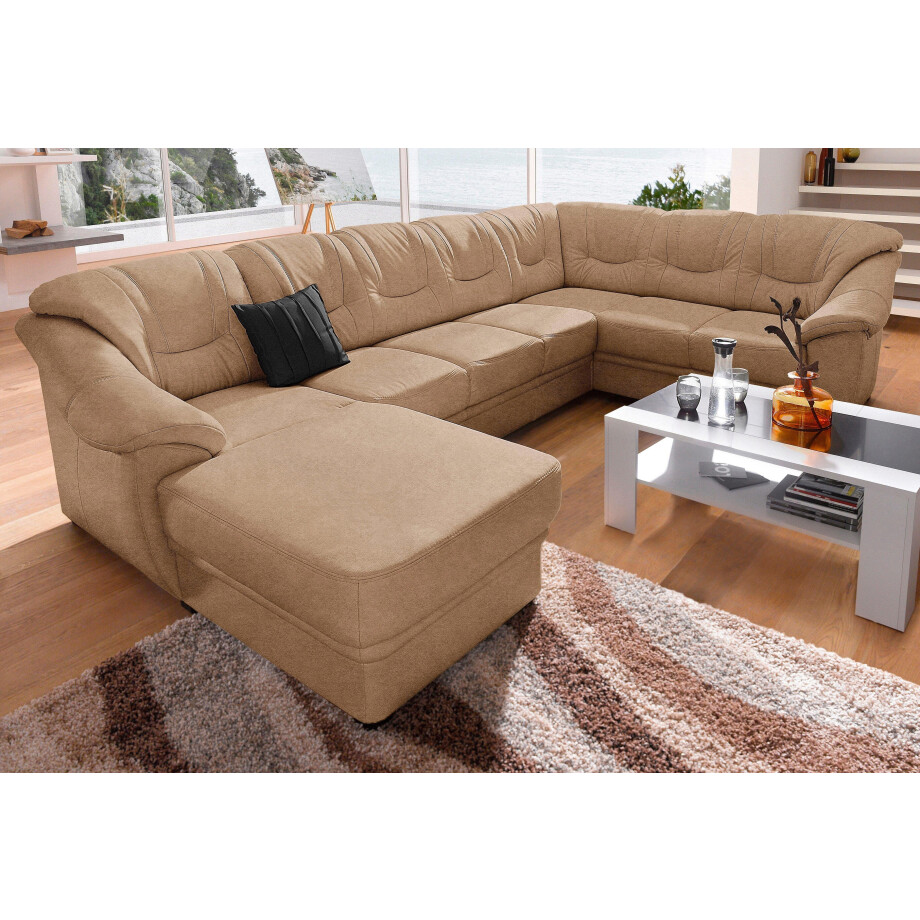 sit&more Zithoek Savona U-vorm naar keuze met slaapfunctie, met binnenvering, vrij plaatsbaar afbeelding 1