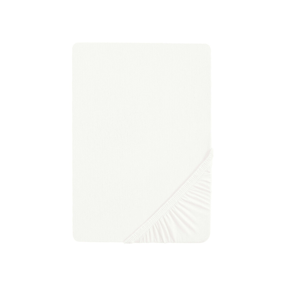 Biberna Jersey hoeslaken (Wit, 90-100 x 200 cm) afbeelding 1