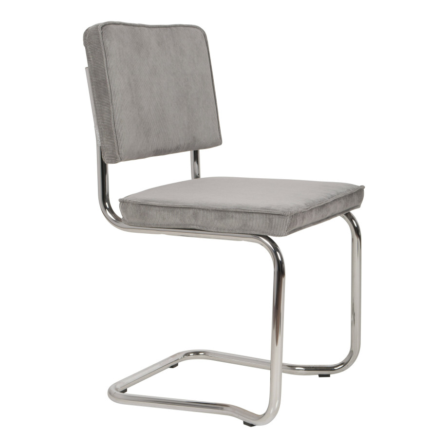Zuiver Eetkamerstoel 'Ridge' Rib Kink, kleur Lichtgrijs afbeelding 1