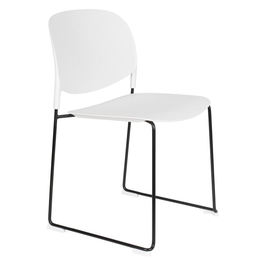 ZILT Eetkamerstoel 'Simon' kleur Wit ZILT Eetkamerstoel 'Simon' kleur Wit afbeelding 1