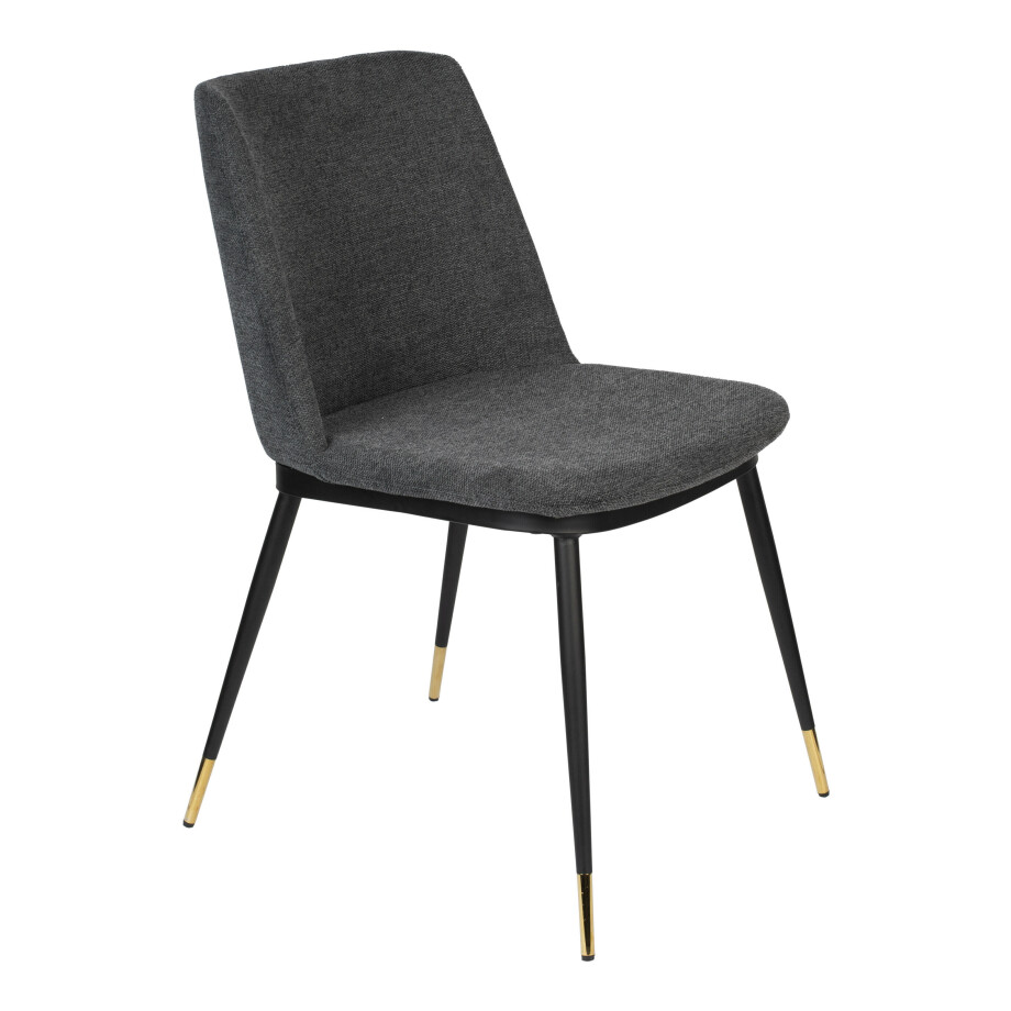 ZILT Eetkamerstoel 'Younes' kleur Donkergrijs ZILT Eetkamerstoel 'Younes' kleur Donkergrijs afbeelding 1