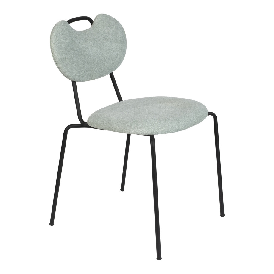 ZILT Eetkamerstoel 'Tajon' Chenille, kleur Groen ZILT Eetkamerstoel 'Tajon' Chenille, kleur Groen afbeelding 1