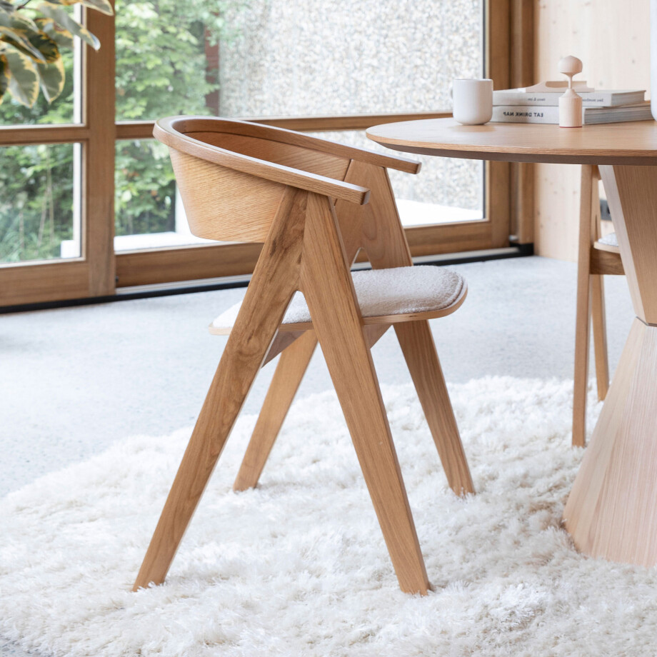 Zuiver Eetkamerstoel 'Ndsm' Eikenhout, kleur Naturel afbeelding 1