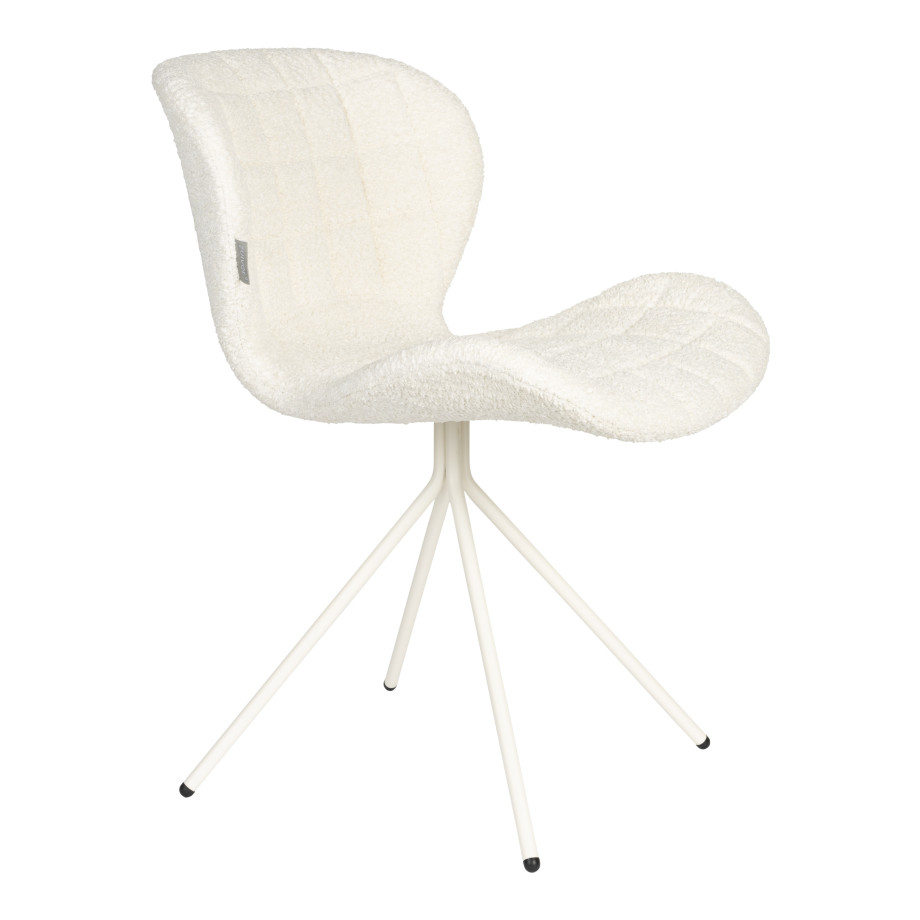 Zuiver Eetkamerstoel 'OMG' Chenille, kleur Off White afbeelding 1
