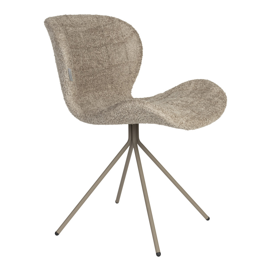 Zuiver Eetkamerstoel 'OMG' Chenille, kleur Beige afbeelding 1