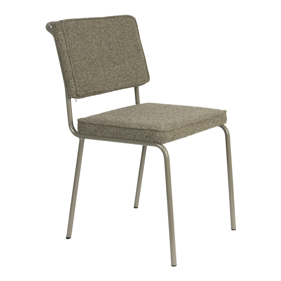Zuiver Eetkamerstoel 'Buddy' Gerecyclede stof, kleur Olive afbeelding 1