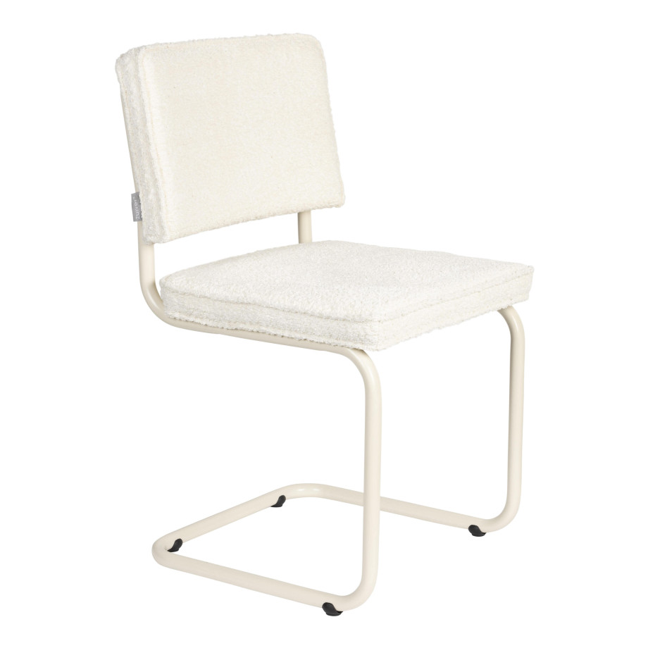 Zuiver Eetkamerstoel 'Ridge' Soft, Bouclé, kleur Wit afbeelding 1